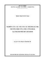 Nghiên cứu các yếu tố cấu thành giá trị thương hiệu sữa chua vinamilk tại TPHCM 