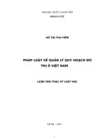 Pháp luật về quản lý quy hoạch đô thị  ở việt nam 