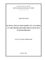 Sử dụng ảnh vệ tinh nghiên cứu tác động của đô thị hóa đến biến đổi sử dụng đất ở thành phố huế 