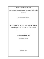 Quan niệm về quyền con người trong triết học tây âu thế kỷ XVII   XVIII 