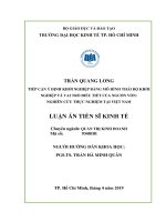 Tiếp cận ý định khởi nghiệp bằng mô hình thái độ khởi nghiệp và vai trò điều tiết của nguồn vốn nghiên cứu thực nghiệm tại việt nam 