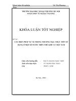 Các biện pháp tự vệ trong thương mại quốc tế   thực tiễn sử dụng ở một số nước trên thế giới và việt nam 