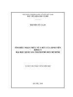 TÌM HIỂU NHẬN THỨC VỀ Y ĐỨC CỦA SINH VIÊN KHOA Y ĐẠI HỌC QUỐC GIA THÀNH PHỐ HỒ CHÍ MINH
