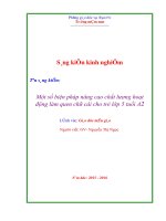 Một số biện pháp nâng cao chất lượng hoạt động làm quen chữ cái cho trẻ lớp 5 tuổi a2 