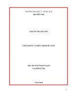 CHUYÊN ĐỀ NỘI TIẾT CHẨN ĐOÁN VÀ ĐIỀU TRỊ BƯỚU GIÁP