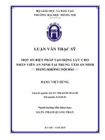 Một số biện pháp tạo động lực cho nhân viên an ninh tại trung tâm an ninh hàng không nội bài 
