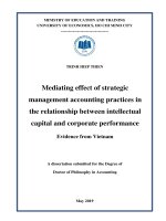Mediating effect of strategic management accounting practices in the relationship between intellectual capital and corporate performance evidence from vietnam 