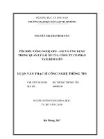 Luận văn thạc sĩ công nghệ thông tin  tìm hiểu công nghệ GPS – GIS và ứng dụng trong quản lý lái xe của công ty cổ phần taxi kim liên 