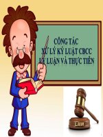 công tác xử lý kỷ luật cán bộ công chức lý luận và thực tiễn