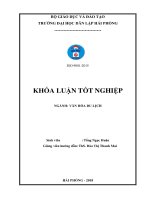Khóa luận tốt nghiệp ngành văn hóa du lịch  phát triển du lịch homestay theo hướng bền vững tại làng chài việt hải   cát bà 