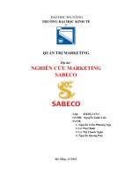 Tiểu luận ngành quản trị marketing nghiên cứu marketing sabeco 