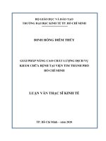 Giải pháp nâng cao chất lượng dịch vụ khám chữa bệnh tại viện tim thành phố hồ chí minh 