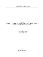 GIÁO DỤC ỨNG PHÓ VỚI BIẾN ĐỔI KHÍ HẬU VÀ PHÒNG, CHỐNG THIÊN TAI Ở CẤP TRUNG HỌC CƠ SỞ