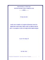 Bước đầu nghiên cứu bệnh viêm ruột truyền nhiễm do parvovirus trên chó tại phòng khám thú y nam định và đè xuất biện pháp phòng bệnh