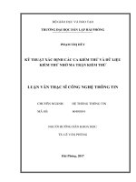 Luận văn thạc sĩ công nghệ thông tin  kỹ thuật xác định các ca kiểm thử và dữ liệu kiểm thử nhờ ma trận kiểm thử 