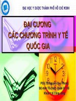 CÁC CHƯƠNG TRÌNH Y TẾ QUỐC GIA, ĐH Y DƯỢC TP HCM