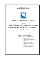 Khảo sát việc sử dụng xe máy của sinh viên trường Đại học Kinh tế - Đại học Đà Nẵng