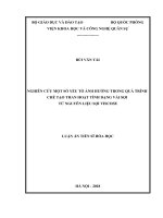 Luận án tiến sĩ hóa học  nghiên cứu một số yếu tố ảnh hưởng trong quá trình chế tạo than hoạt tính dạng vải sợi từ nguyên liệu sợi viscose 