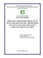 Tính toán thiết kế hệ thống xử lý nước thải nhà máy dệt, nhuộm, hoàn tất vải và may mặc trung quy, công suất 300m3ngày đêm 