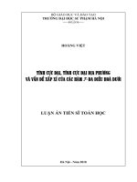 Luận án tiến sĩ toán học  tính cực đại, tính cực đại địa phương và vấn đề xấp xỉ của các hàm f đa điều hòa dưới 