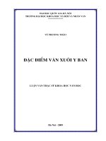Đặc điểm văn xuôi Y Ban