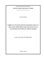 Nghiên cứu xây dựng phương pháp định lượng các hoạt chất chính trong dược liệu giảo cổ lam gynostemma pentaphyllum (thunb ) makino 