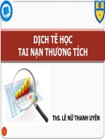 DỊCH TỄ HỌC TAI NẠN THƯƠNG TÍCH, ĐH Y DƯỢC TP HCM