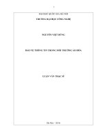 Bảo vệ thông tin trong môi trường ảo hóa 