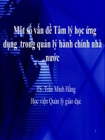 Tâm lý học ứng dụng trong quản lý hành chính nhà nước 