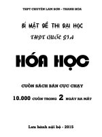 Bí mật đè thi THPTQG môn Hóa học