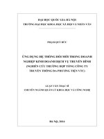 Ứng dụng hệ thống đổi mới trong doanh nghiệp kinh doanh dịch vụ truyền hình (nghiên cứu trường hợp Tổng công ty truyền thông đa phương tiện VTC)