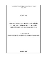 Luận án tiến sĩ xây dựng đảng  giáo dục, rèn luyện đạo đức cách mạng của đội ngũ cán bộ hậu cần quân đội nhân dân việt nam giai đoạn hiện nay 