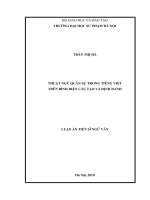 Luận án tiến sĩ ngữ văn  thuật ngữ quân sự trong tiếng việt trên bình diện cấu tạo và định danh 