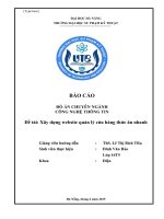 Xây dựng website quản lý cửa hàng thức ăn nhanh 