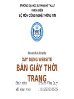XÂY DỰNG WEBSITE bán GIÀY THỜI TRANG 