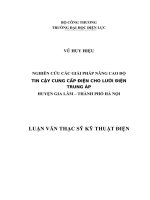 Luận văn thạc sỹ - Nghiên cứu các giải pháp nâng cao độ tin cậy cho lưới điện trung áp Huyện Gia Lâm – thành phố Hà Nội