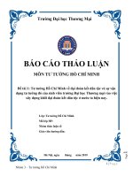 Tư tưởng Hồ Chí Minh về đại đoàn kết dân tộc và sự vận dụng tư tưởng đó của sinh viên trường Đại học Thương mại vào việc xây dựng khối đại đoàn kết dân tộc ở nước ta hiện nay