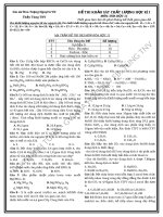 HỌC kì 1 lớp 11 hóa TÙNG TNV 