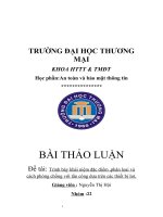 Trình bày khái niệm đặc điểm ,phân lọai và cách phòng chống với tấn công dựa trên các thiết bị Iot.