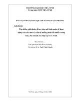 Báo cáo nghiên cứu khoa học cấp trường  tìm kiếm giải pháp tối ưu cho mô hình quản lý hoạt động của các đơn vị trên hệ thống phân bố nhiều trung tâm, chi nhánh của đ 