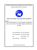 Tiểu luận  phân tích dự báo cầu về sản phẩm cà phê hòa tan g7 của công ty cổ phần trung nguyên tại hà nội 