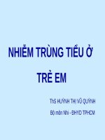 NHIỄM TRÙNG TIỂU TRẺ EM, ĐH Y DƯỢC TP HCM