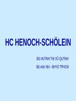 Henoch scholein Ở TRẺ EM. ĐH Y DƯỢC TP HCM