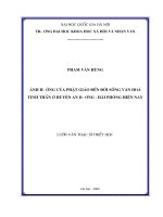 Ảnh hưởng của phật giáo đến đời sống văn hóa tinh thần ở huyện an dương   hải phòng hiện nay 