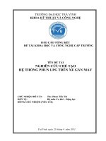 Báo cáo nghiên cứu khoa học cấp trường  nghiên cứu chế tạo hệ thống phun LPG trên xe gắn máy 