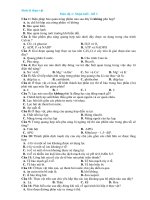sinh lý thực vật đề 1 thông hiểu