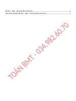 ĐỀ THI HỌC KÌ 2 TOÁN 10 - ĐỀ SỐ 1 SỞ GIÁO DỤC KON TUM