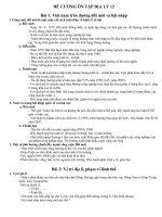 Đề cương ôn tập địa lý 12