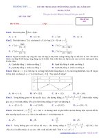 3  đề KSCL 2019    toán 12 – THPT lê văn thịnh   bắc ninh   có lời giải 