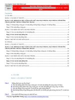 Chuyên đề hai mặt phảng vuông góc với nhau